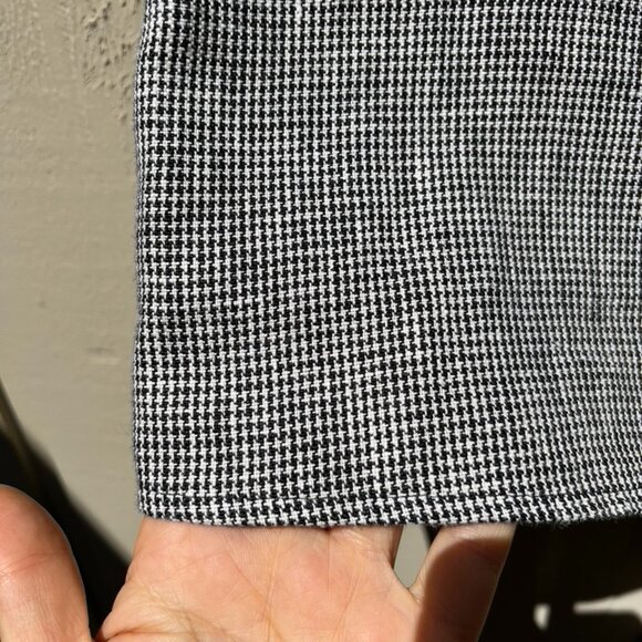 Reformation Houndstooth Linen A-Line Skirt - Size 10 - Picture 3 of 11